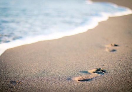 foot in the sand